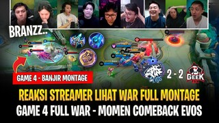 War Full Montage ! Branz Ganti-ganti Item Won Imo ! Reaksi Streamer EVOS vs GEEK Game 4 MPL ID S13 !