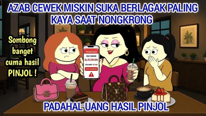AZAB CEWEK MISKIN SUKA BERLAGAK PALING KAYA SAAT NONGKRONG PADAHAL UANG HASIL PI