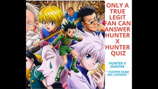 Only a True Legit Fan can Answer this Hunter X Hunter Quiz I Hunter X Hunter Exam