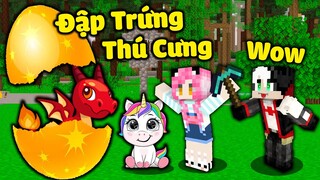 MỀU THỬ THÁCH 24 GIỜ ĐẬP TRỨNG LUCKY BLOCK THÚ CƯNG TRONG MINECRAFT*REDHOOD CÓ THÚ NUÔI RỒNG LỬA MC