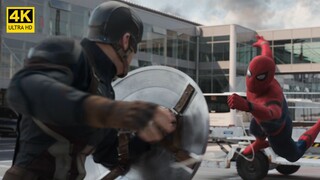 【4K】“哇塞，我偷了美国队长的盾牌”小蜘蛛全程自拍，打完架还不忘回来解说战况