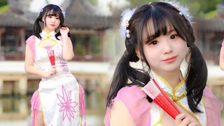 仙气满满！旗袍女孩湖边舞蹈～