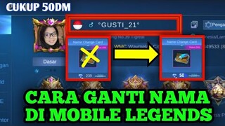 TUTORIAL CARA GANTI NAMA MOBILE LEGENDS