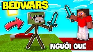 KHANGG THỬ THÁCH BIẾN THÀNH NGƯỜI QUE PVP TRONG MINECRAFT BEDWARS VÀ CÁI KẾT *MINECRAFT NGƯỜI QUE