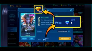 LIMITED TIME SKINS OR EVENT SKINS BUY USING 1 DIAMOND | MLBB NEW PROMO DIAMOND EVENT | MOBILE LEGEND