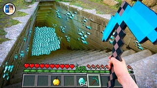 Minecraft in Real Life POV - UNDERGROUND DIAMOND BASE Minecraft Real POV Realistic Animation