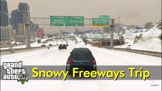 Snowy Freeways Road Trip | GTA V