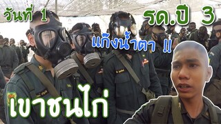 เเก๊สน้ำตา...เเสบชิบหาย | เขาชนไก่ รด.ปี 3 วันเเรก