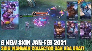 6 NEW SKIN JAN-FEB 2021 | WANWAN PIXEL BLAST, CLINT M2, HILDA BASS CRAZE, LING COSMO GUARD!