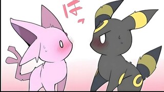Umbreon picked up a baby Eevee and raised it until it evolved into Sun Eevee! Pokémon Comics