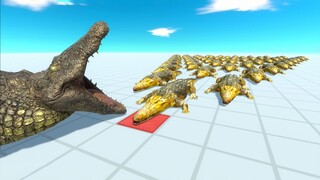 HOW MANY CROCODILES NEED TO TAKE DOWN A PURUSSAURUS