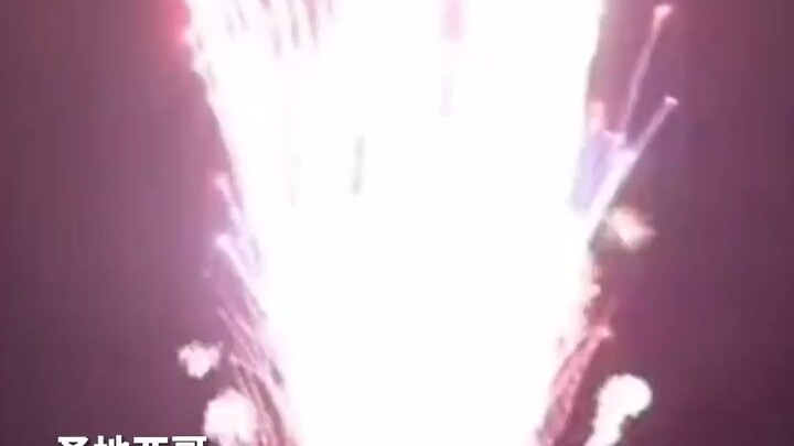 #烟花秀  控制电脑发生故障，原定18分钟 结果25秒全部放完。年兽：#我好像看见我太奶了 #圣地亚哥.mp4