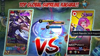 AKIRA FANNY VS TOP GLOBAL SUPREME KAGURA!! AUTO LOSE! HAHAHA || SOLO RANK GAMEPLAY!! || MLBB