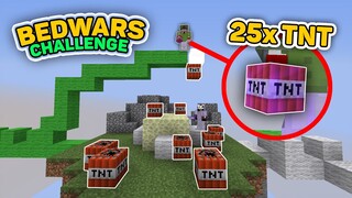 PHÁ GIƯỜNG BẰNG 25 QUẢ TNT KHỔNG LỒ TRONG BEDWARS !!* THỬ THÁCH BÁ ĐẠO (Minecraft)