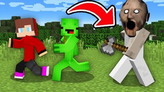 Mikey & JJ vs Granny in Minecraft Nico Cash Smirky Cloudy Challenge Funny Pranks - Maizen