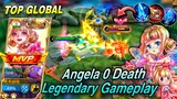 ANGELA 0 DEATH MVP INSANE LEGENDARY GAMEPLAY!🌸TOP GLOBAL ANGELA🎀
