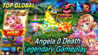 ANGELA 0 DEATH MVP INSANE LEGENDARY GAMEPLAY!🌸TOP GLOBAL ANGELA🎀