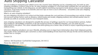 Auto Shipping Calculator