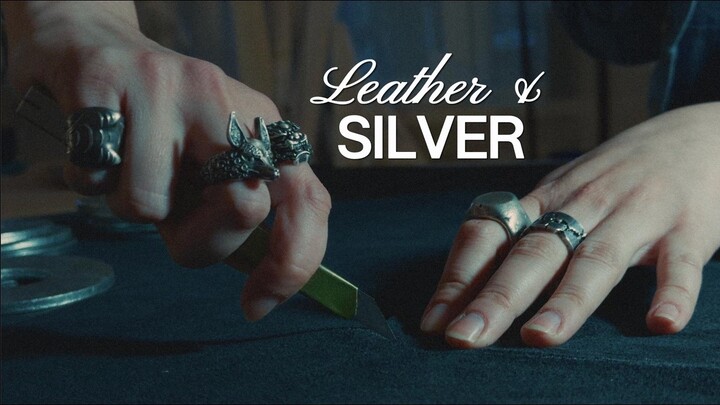 Aesthetic  Process of crafting Leather Bag with Silver
