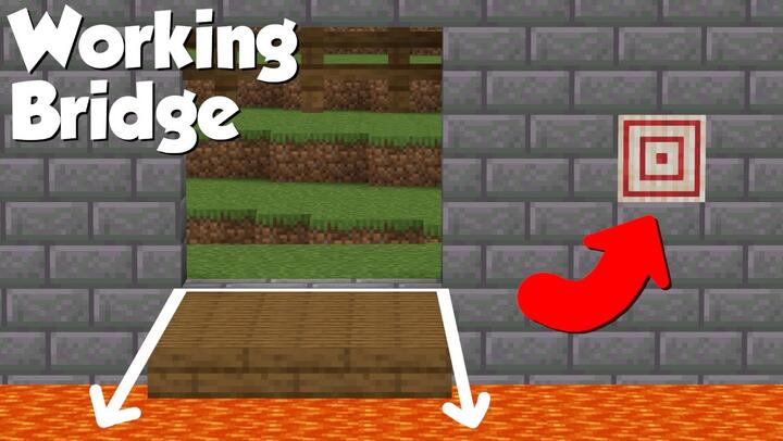 Minecraft: How to build a Working Castle Bridge! (easy)