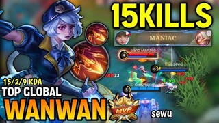 WANWAN BEST BUILD 2022 | TOP GLOBAL WANWAN GAMEPLAY | MOBILE LEGENDS✓