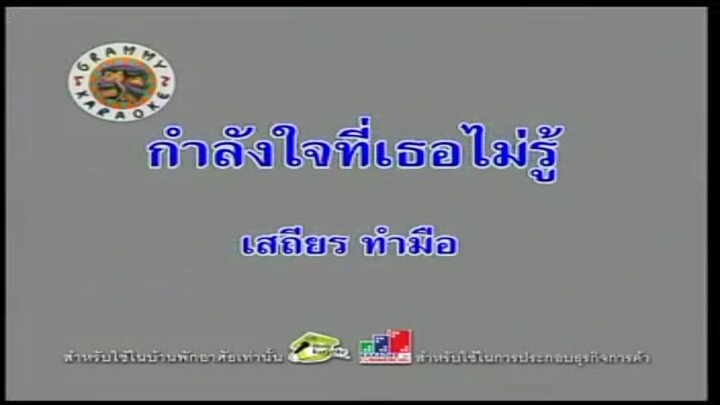 4.กำลังใจที่เธอไม่รู้ (คาราโอเกะ) - เสถียร ทำมือ