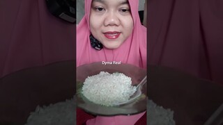 DYMA |ASMR RAW RICE EATING |Makan Beras | asmrrawriceeating| #asmrsounds  #asmr #shorts #mukbang