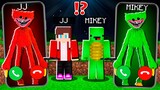 JJ Huggy Wuggy vs Mikey Huggy Wuggy CALLING to MIKEY and JJ at 3:00am ! - in Minecraft Maizen