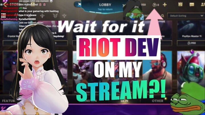 RIOT DEV ON MY STREAM?! 😲