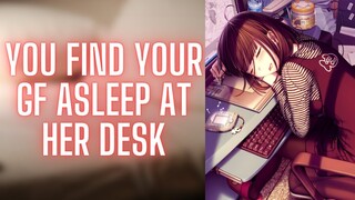 {ASMR Roleplay} You Find Your GF Asleep At Her Desk