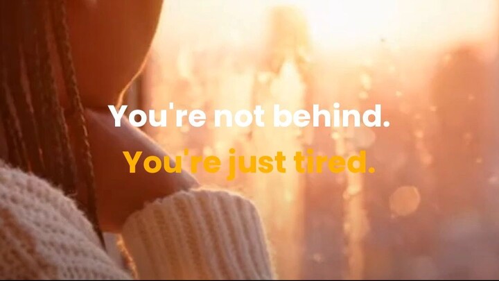 WANNA GO | You're not behind. You're just tired 🤍 | مش متأخر. بس تعبان