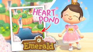 building another heart pond bc im basic! 💗 *fairycore ACNH build*