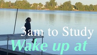 Wake up at 3am to Study with me Summer break