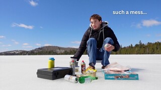 korean bbq in the middle of a lake