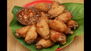 ปีกไก่ทอดเกลือ ปีกไก่ทอดรสกลมกล่อม น้ำจิ้มแจ่วรสแซ่บ