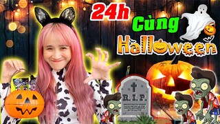 Thử Thách 24h Sống Cùng Halloween Trong Game Play Together - Vê Vê Official