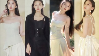 173cm/54kg A little sexy in the wind｜Elegant suspender skirt for autumn｜Must-have for photos