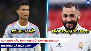 TIN BÓNG ĐÁ TRƯA 23/9: MU THUA, Ronaldo lộ bến đỗ mới? Benzema xô đổ kỷ lục của Ronaldo