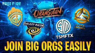 NOW YOU CAN JOIN BIG ORGS EASILY || HOW TO JOIN ORGS IN FREEFIRE || HOW TO JOIN ORGANIZATION IN FF