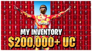 My $200,000 UC Account In PUBG Mobile | Full Inventory