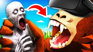 EATING EVERY SCP In VR GORILLA SIMULATOR (Growrilla VR Funny Gameplay)