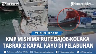 Viral Kapal Ferry Tabrak 2 Kapal Kayu Saat Akan Berlayar ke Kolaka, Kecelakaan di Pelabuhan Bajoe