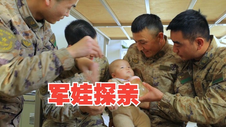 Bayi berusia dua bulan datang berkunjung ke markas militer, reaksi para tentara bikin ngakak!