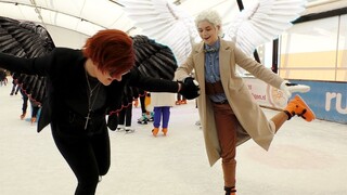 Cosplayers Go Iceskating