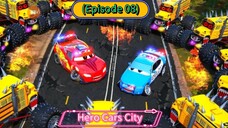 Hero Cars City (Episode 08) Time to Cage of School Bus