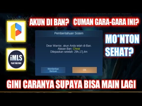 CARA MENGATASI AKUN DI BAN DENGAN CARA GANTI AKUN - MOBILE LEGENDS  BANG BANG!!!