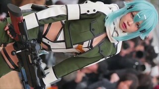 anime sword art online/ sinon cosplay