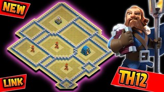 NEW TH12 WAR BASE WITH LINK REPLAY PROOF | ANTI ZAP WITCHES & E-DRAGS | ANTI 3 STAR | CLASH OF CLANS