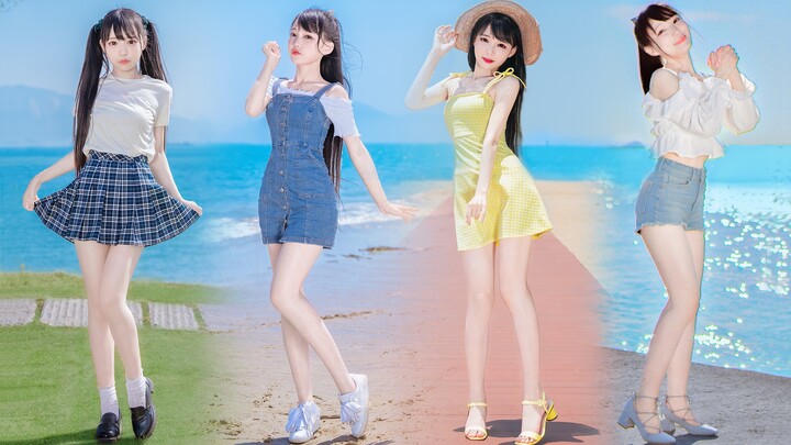 Only sweet girls? Can't big sisters? ❤️summertime! Vertical screen [biting cat]