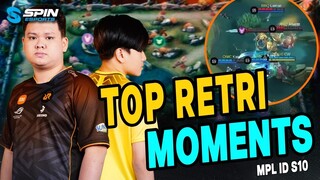 BEST MOMENTS BATTLE RETRIBUTIONS IN MPL ID SEASON 10! PRO PLAYER DENGAN RETRI PALING GILA!